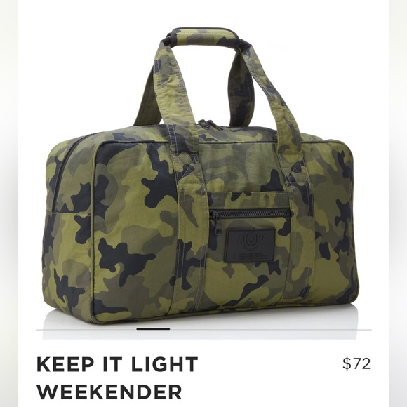 NWT Aloha Collection Keep It Light Weekender Hunter/Olive Camo Print - Picture 3 of 7